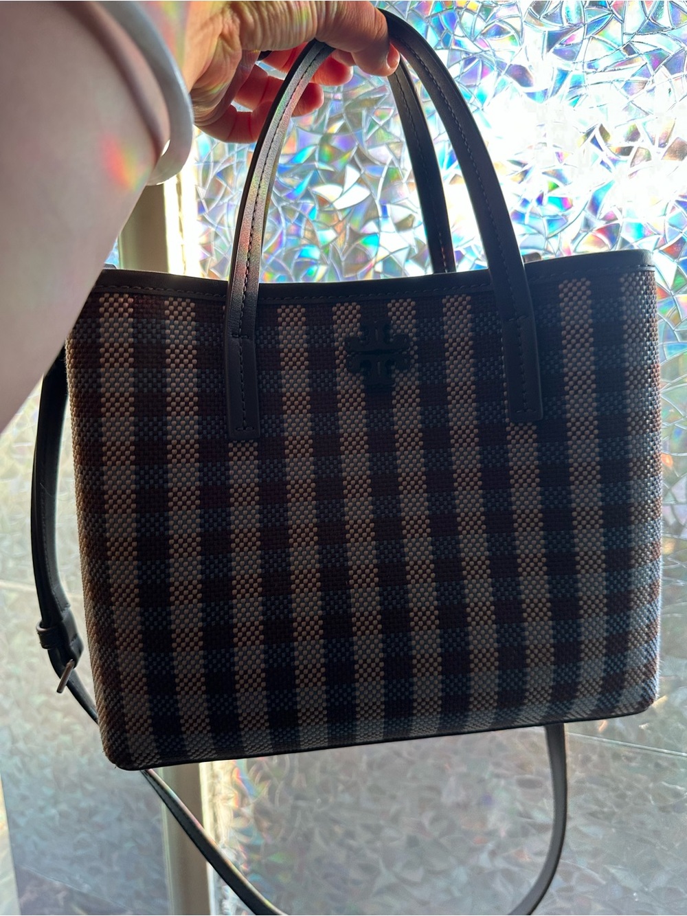 Tory Burch Blake Plaid Small Tote